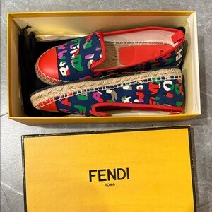 Fendi Multicolor Patterned Espadrilles